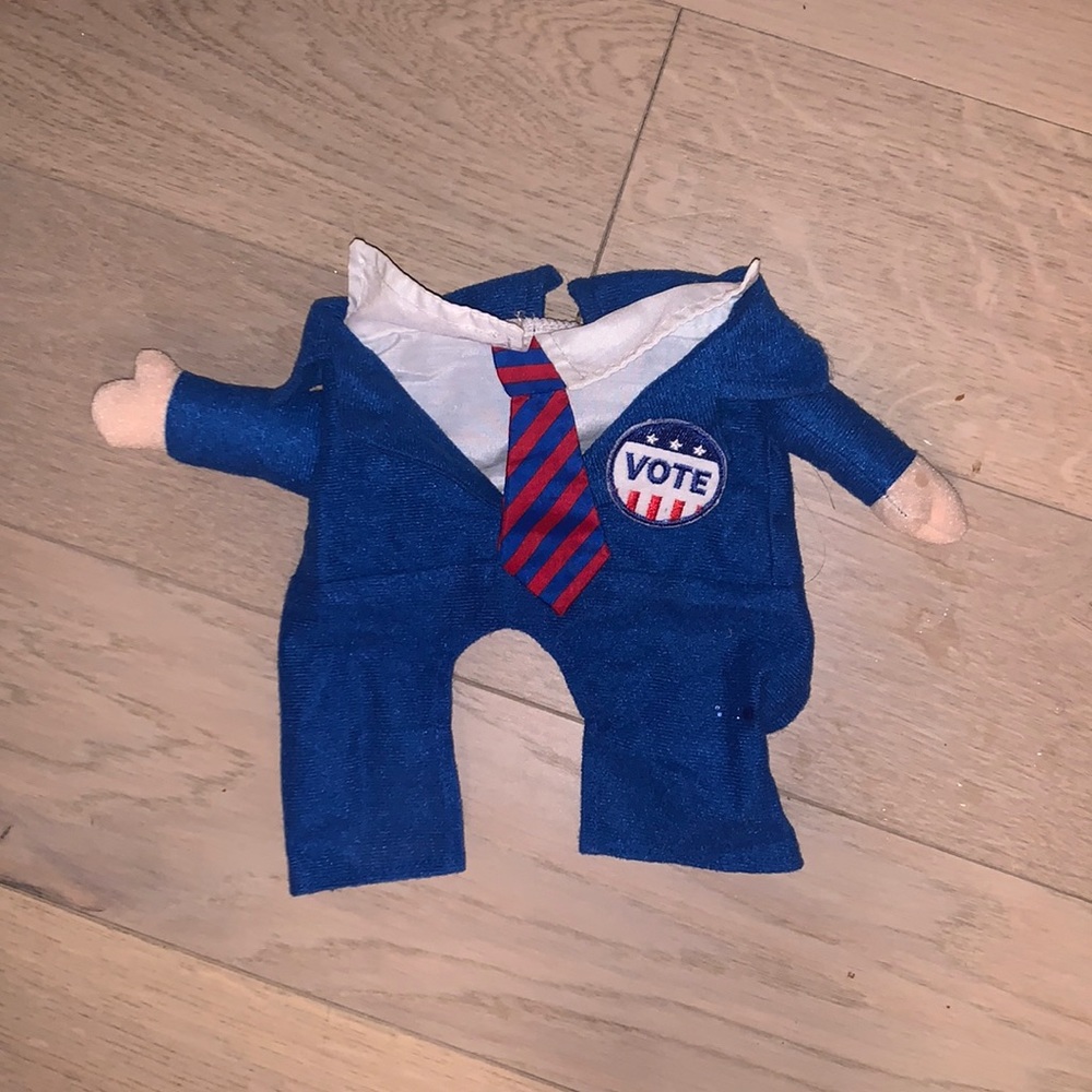 Frisco Front Walking Pawlitician Business Suit Dog & Cat Costume, Small
